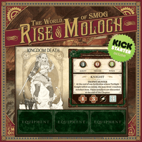 World of SMOG: Kingdom Death Monster Steampunk Twilight Knight (Ding & Dent Kickstarter Special) Kickstarter Board Game CMON Limited 817009019359 KS000666F