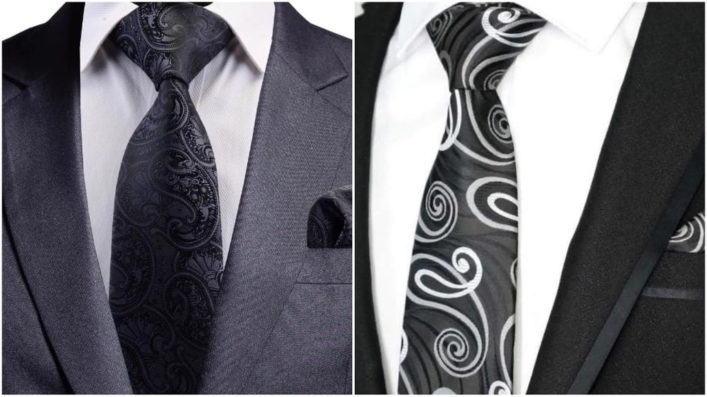 Black Paisley Ties For Men