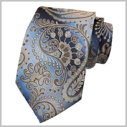 Blue Gradient Paisley Silk Tie