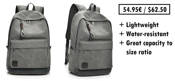 Canvas backpack for everyday use