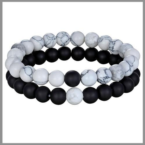 Classic beaded distance bracelets