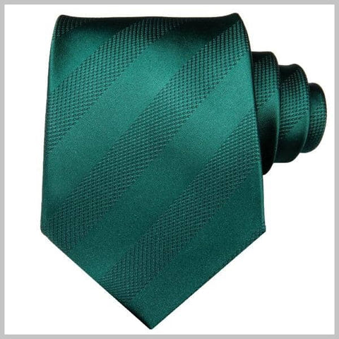 Emerald green striped tie
