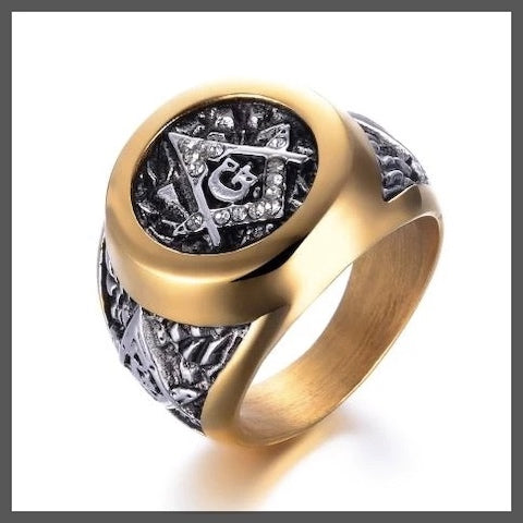 Masonic pinky ring for men