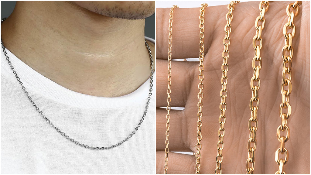 Most popular rolo chain necklaces for men