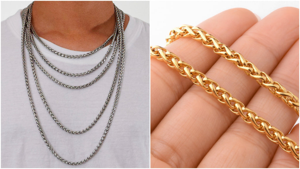 Most popular wheat chain necklaces for men