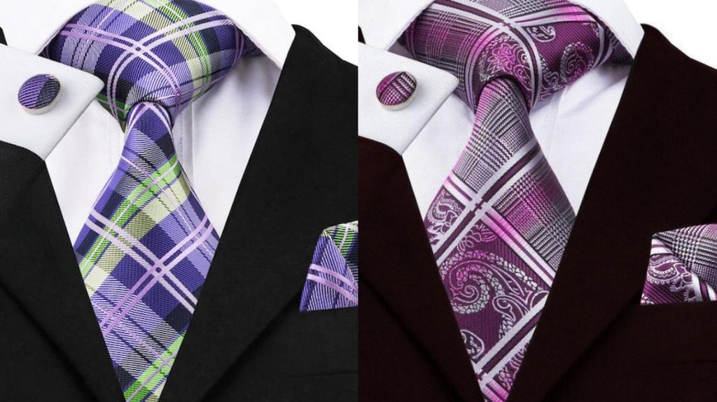 Purple Check Ties