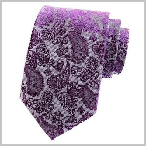 Purple Simple Paisley Tie