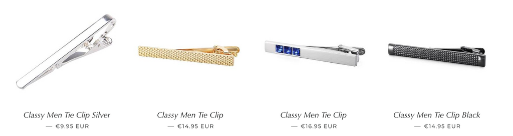 Tie Clips from Classy Men Collection