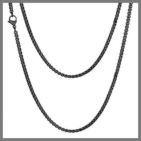 Black box chain necklace