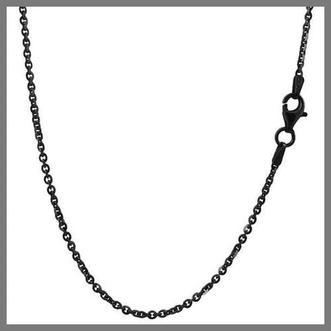 Black rolo chain necklace