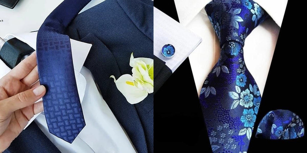 Blue wedding ties for men