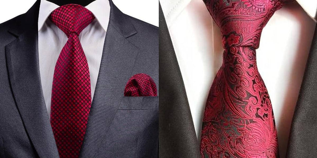 Burgundy wedding ties for men