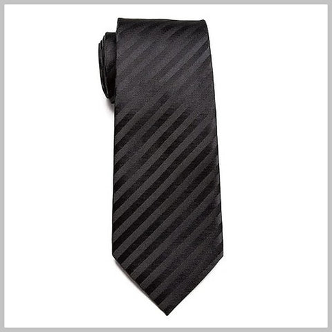 Classic black striped wedding tie