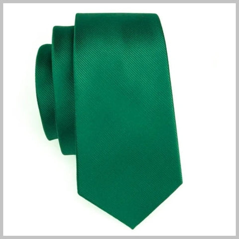 Emerald green silk tie