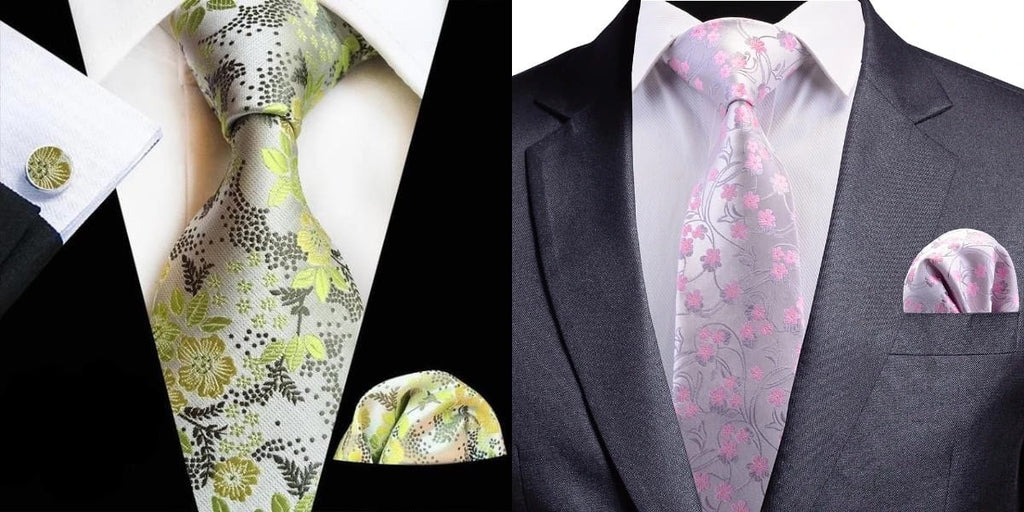 Floral wedding ties for men