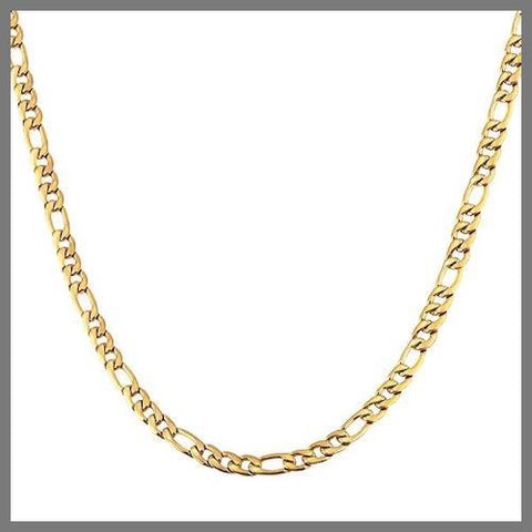 Gold figaro chain necklace
