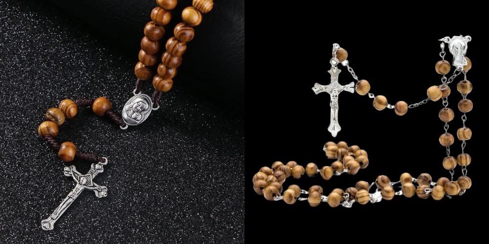 Rosary cross necklaces for men