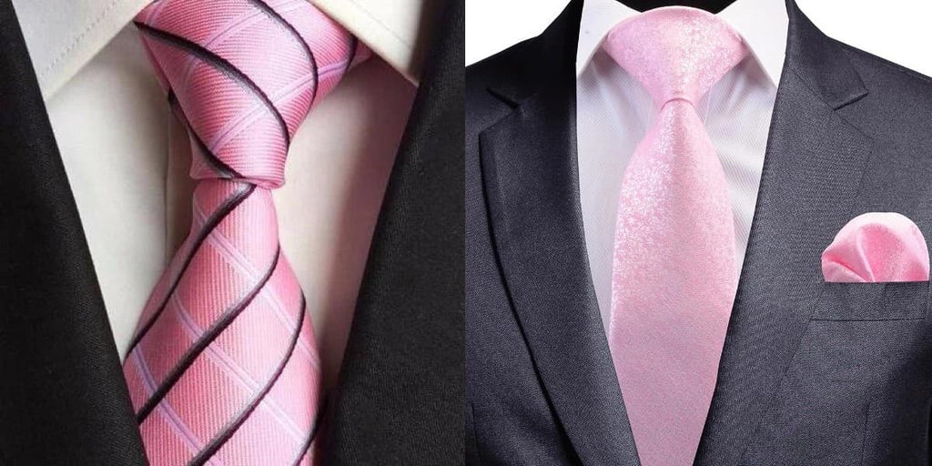 Pink ties for wedding