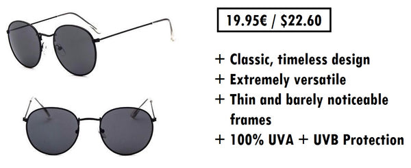 Black timeless classic sunglasses