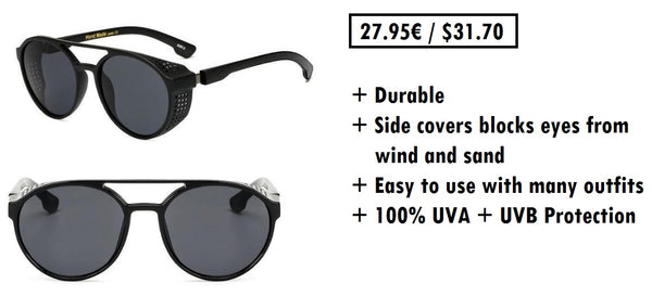 Side shield sunglasses for men