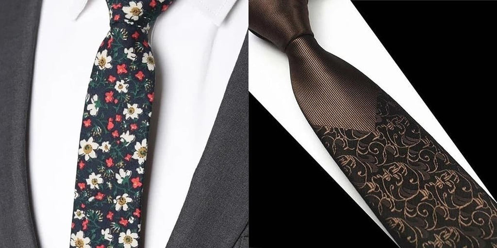 Skinny floral ties