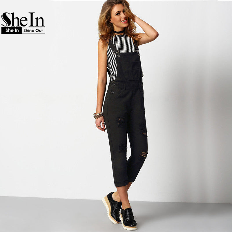 jumpsuit black denim