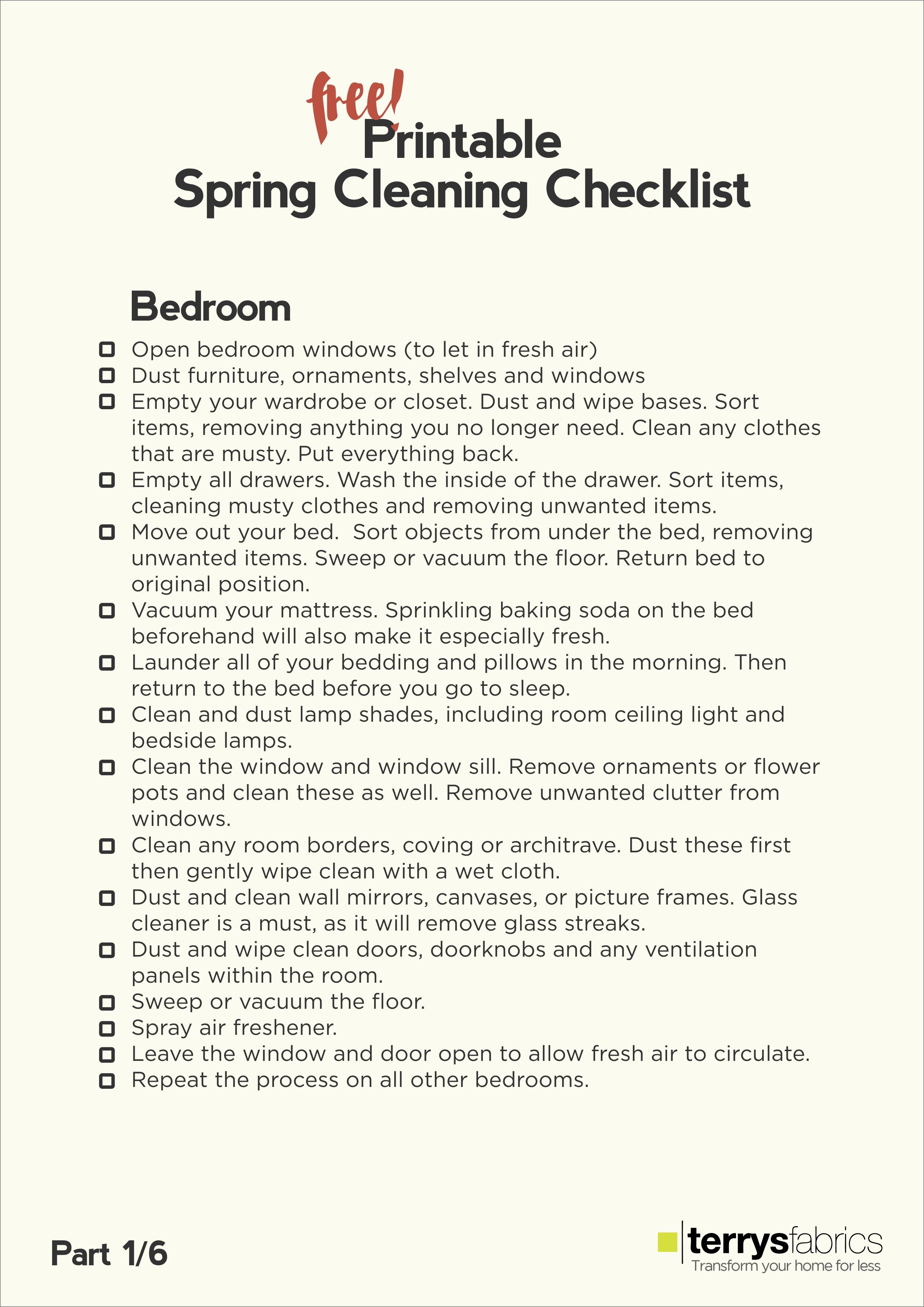 Ultimate Spring Cleaning Bedroom Checklist