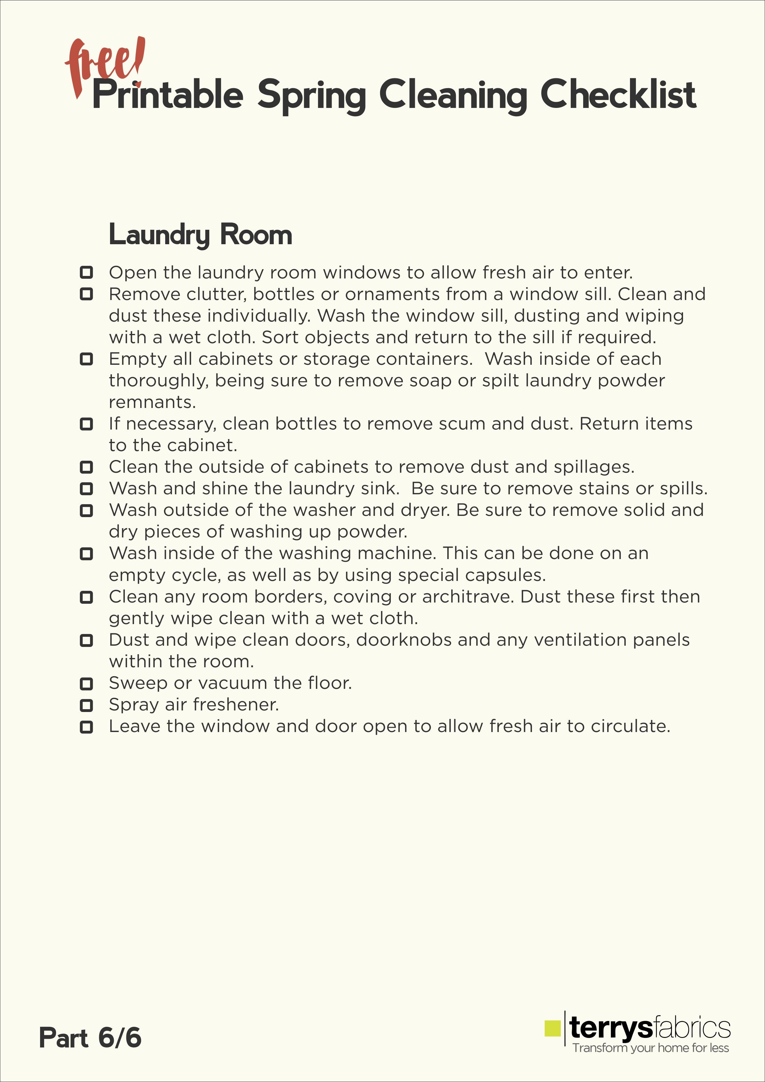 Ultimate Spring Cleaning Laundry Room Checklist