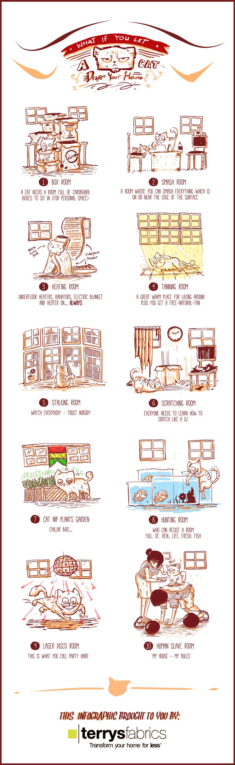 What If You Let A Cat Design Your Home Infographic