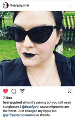 box of goth sunglasses