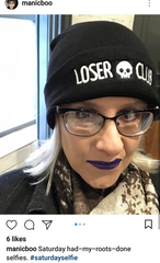 box of goth loser club beanie