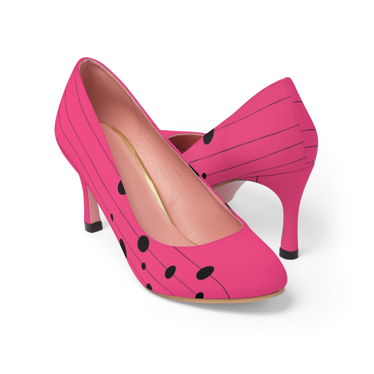 pastel pink high heels