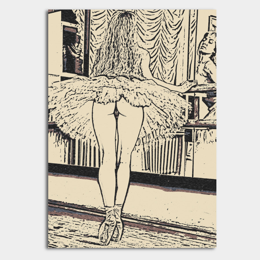 Sexy Erotic Art poster - Sweetest Perfection, naughty ballerina – Casemiro Arts