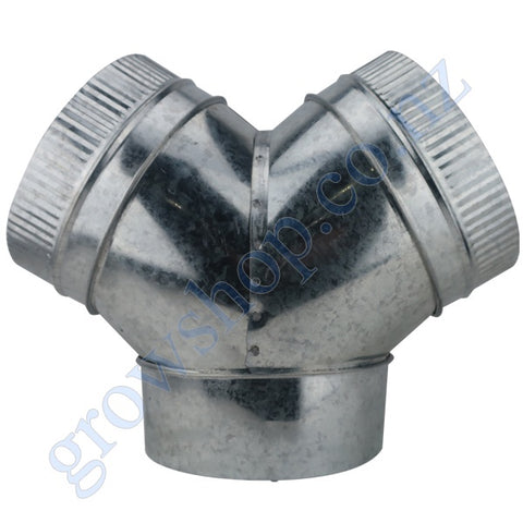 3 way Y Duct Connector 315mm Galv steel