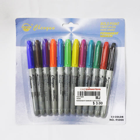 12 Pcs Permanent Markers (Selected Stores)
