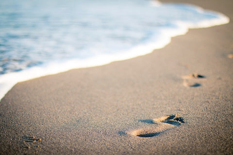 Footsteps on the beach