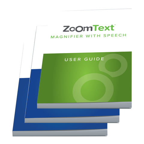 JAWS Quick Start Guide in Print and Braille, ZoomText User Guide