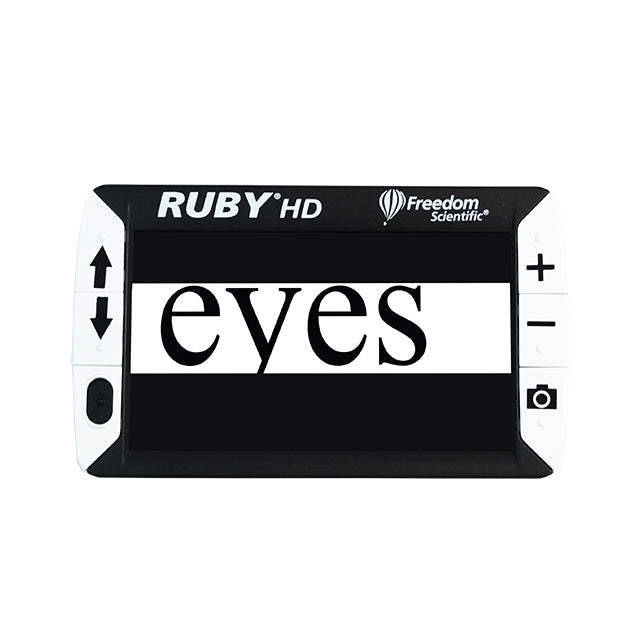 Ruby Hd Handheld Video Magnifier High Contrast Buttons Freedom Scientific Estore