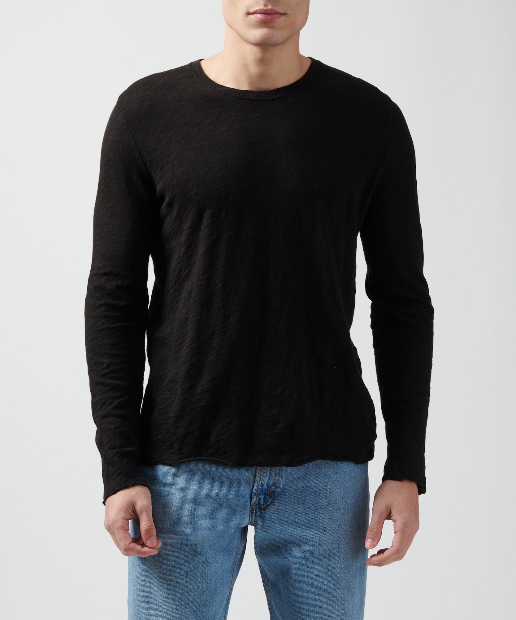 予約中！】 ennoy LONG SLEEVE HEM RIB TEE Black XL