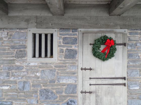 Christmas wreath on door