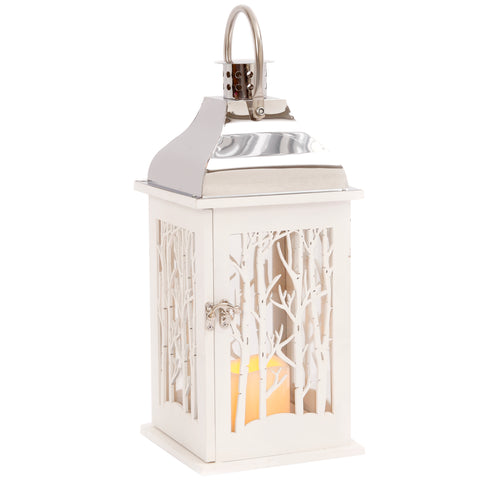White Wooden Lantern