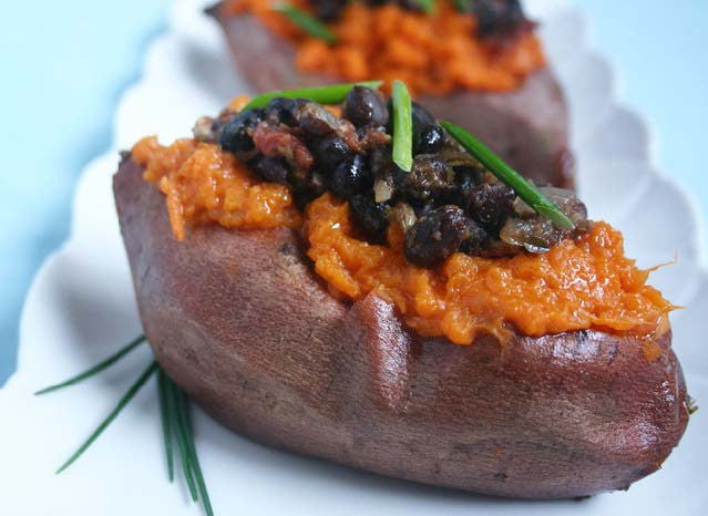 Loaded Sweet Potatoes With Black Beans - Fast Metabolism Meal Plan