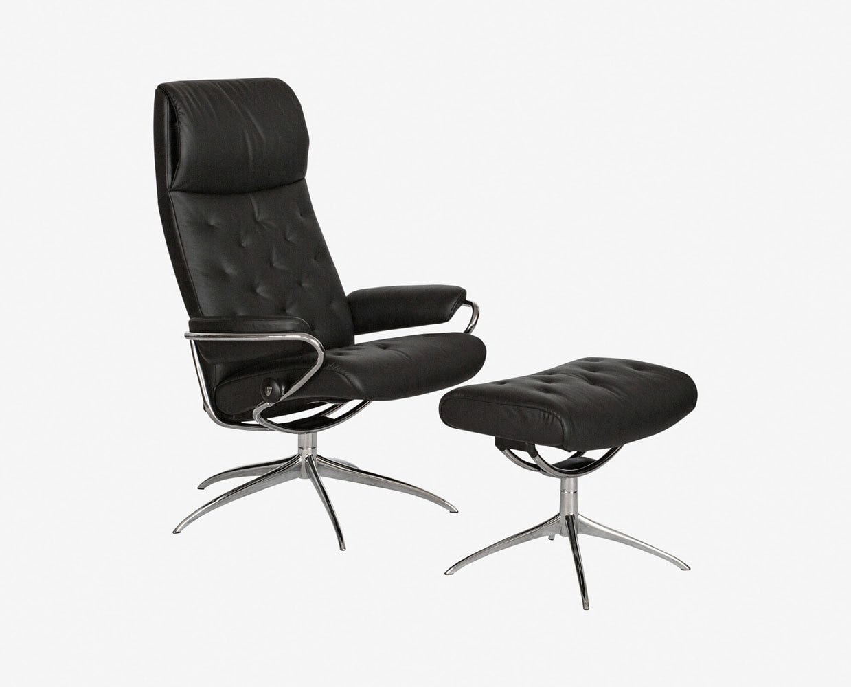 Stressless® Metro High Back Chair & Ottoman
