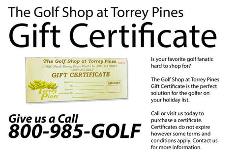 Image of a Torrey Pines gift certificate