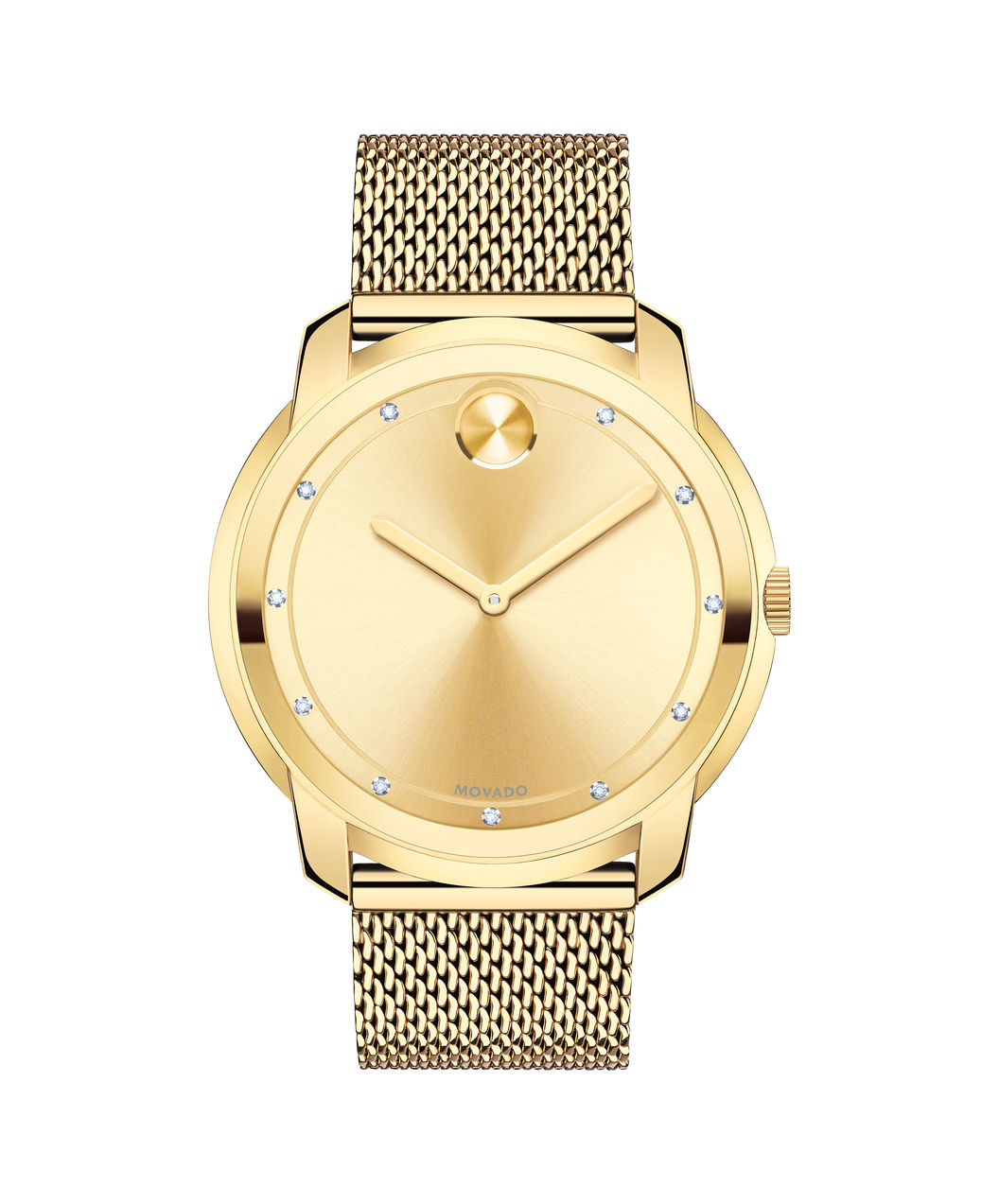 movado bold gold with diamonds