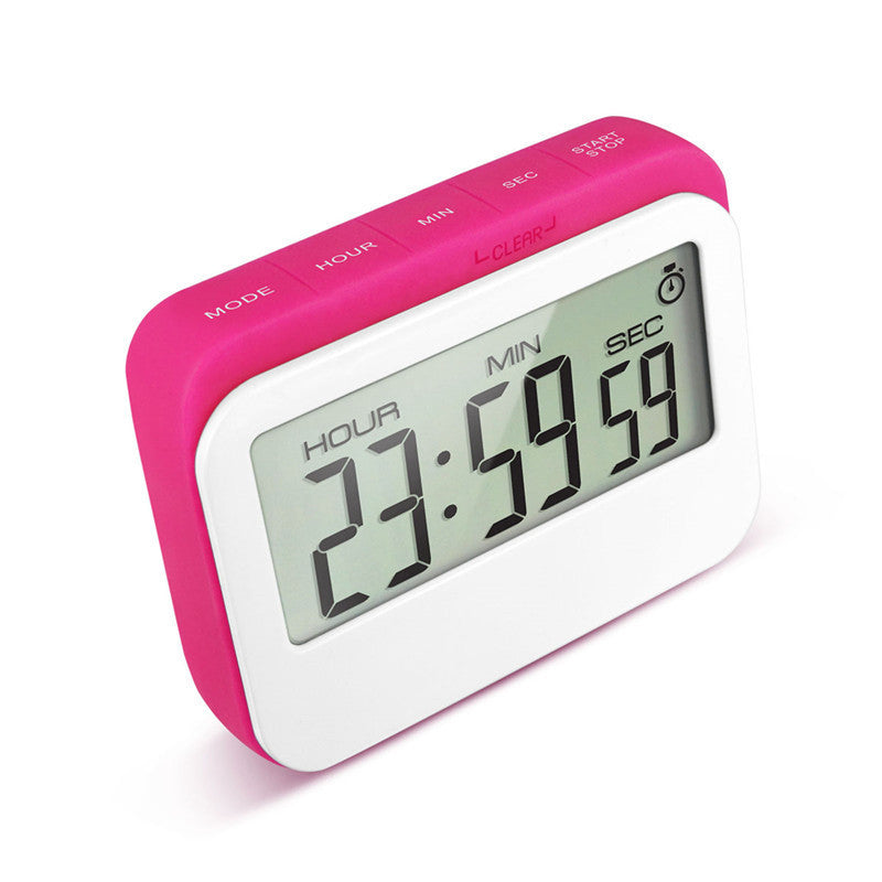 pink coffee time clock