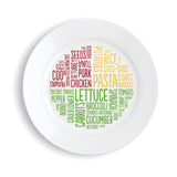 The healthy portion plate (word design)
