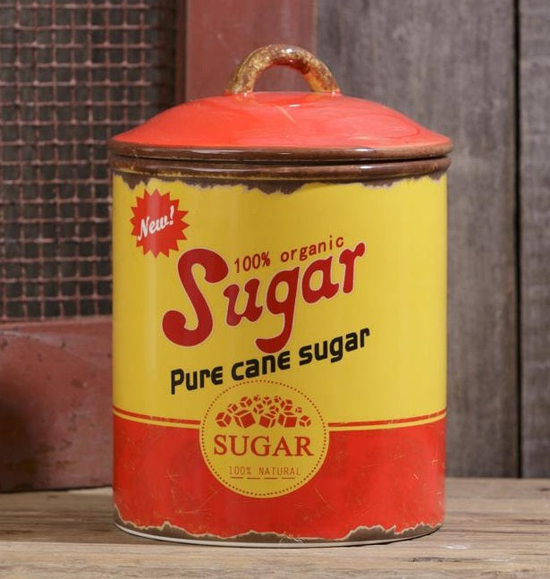 Vintage Inspired Retro Ceramic SUGAR Canister