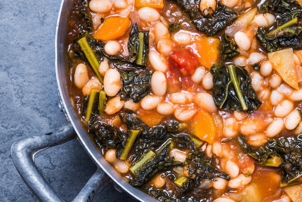 tuscan bean soup with kale butternut squash red pepper