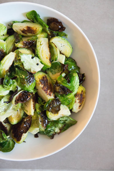 roasted brussel sprouts with garlic olive oil